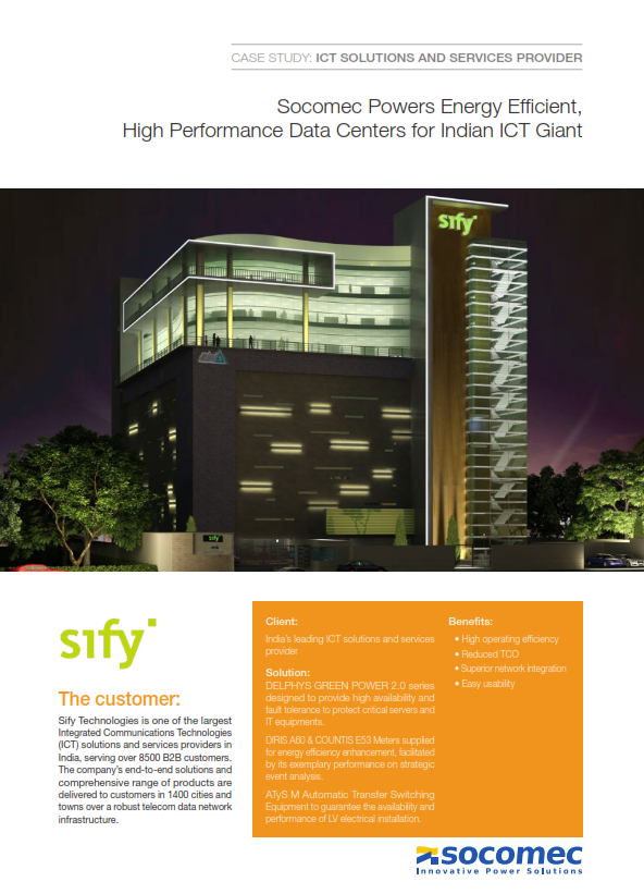 Sify Case Studies by Socomec